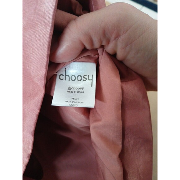 Choosy Sunset Vibes Pink Satin Blazer Mini Dress Size 0 Barbie - Picture 5 of 7